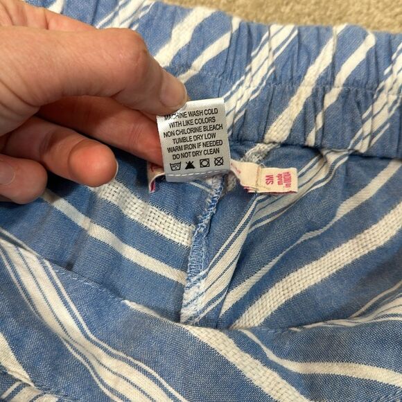 Fresh Produce Assymetric Hem Blue White Summer Beach Stretch Coastal Skirt Small - Picture 7 of 7